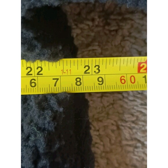 Good Fellow Sherpa Jacket Women's Large Black Snap Button Pockets Long Sleeve - Picture 7 of 8